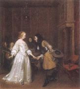 Gerard Ter Borch Dancing Couple oil